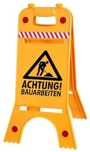 Warnaufsteller Dachaufsteller - Achtung! Bauarbeiten - Gr. ca. 28 x 64 cm – 308541/8 - beidseitige Beschriftung