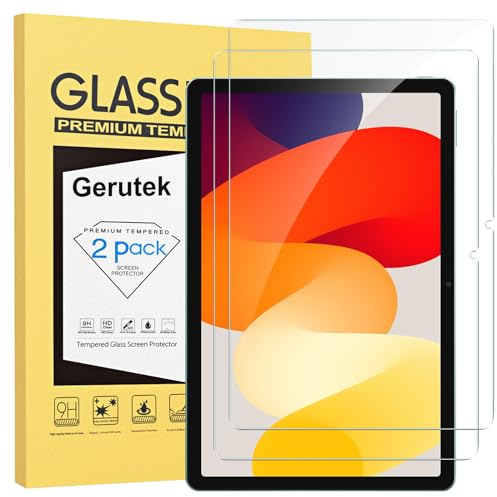 Gerutek [2 Piezas Protector Pantalla para Xiaomi Redmi Pad SE 2023/Pad 2 2025 (11 Pulgadas), Dureza 9H, Ultra transparente, Antiarañazos, Antihuellas, Sin Burbujas, Cristal Templado para Redmi Pad SE
