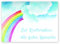 Friendly Fox Regenbogen Karte zur Konfirmation, 1x Konfirmationskarte mit Umschlag, Klappkarte Konfirmation Junge Mädchen