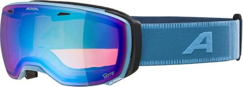 ALPINA ESTETICA Q-LITE - verspiegelte, kontrastverstärkende OTG Skibrille mit 100% UV-Schutz für Erwachsene - Rahmengröße S