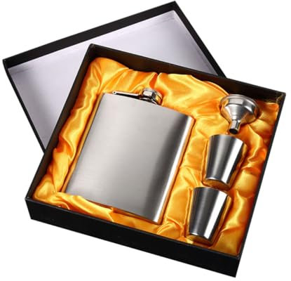 OKUMEYR Pentola Per Vino in Acciaio Inossidabile Fiaschetta Decanter Portatile Tazza Per Vino