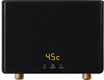 Chauffe-eau électrique instantané, 5500 W, équipé d'un panneau de commande tactile et d'un affichage LED, thermostat de puissance réglable, chauffage de douche, mur, salle de bain, constant