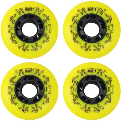 Skateboard-Räder 90A Inline-Rollschuh-Räder für den Innenbereich ohne Lager, Inline-Skate-Ersatzräder, Rollschuh-Räder für den Innenbereich, Skating-Räder 4er-Pack