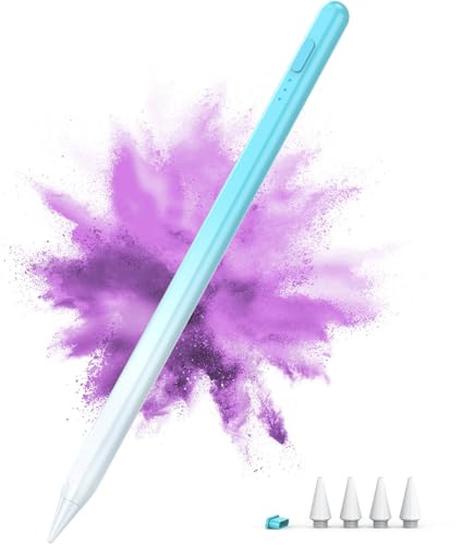 DEGGE Stylus Pen for iPad 2018-2025, 15Mins Fast Charge for Apple Pencil, Palm Rejection, Compatible with iPad A16 11/10/9/8/7/6, iPad Pro M5/M4/12.9/11, iPad mini 7/6/5, iPad Air M3/M2/5/4/3