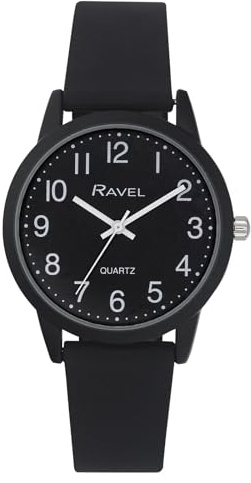 Ravel - Summer in Black Silicone Watch (30mm case) - Analogue Quartz - R1813