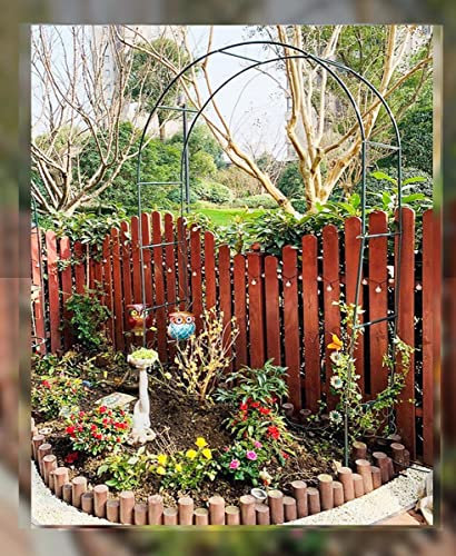 Metall-Gartenbogen für Kletterpflanzen, Pergola, Torbogen, Hochzeitslaube mit Weinrebe und Rosenstütze, für den Außenbereich, Hinterhof-Dekoration (schwarz, 80 x 200 cm)