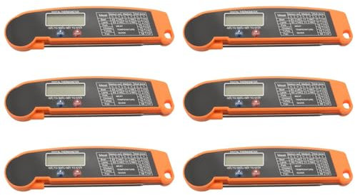 Ohewiiuk 6X Termometro Digitale Un Lettura Istantanea di Carne con Sonda di Temperatura Estremamente Accurata, per Cucina Griglia