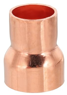 PATIKIL 1 to 3/4 ID Copper Reducer, 1pcs 99.9% Pure Copper Reducing Coupling Pressure Fitting Pipe Tube Connector Adapter with Sweat Solder Connection