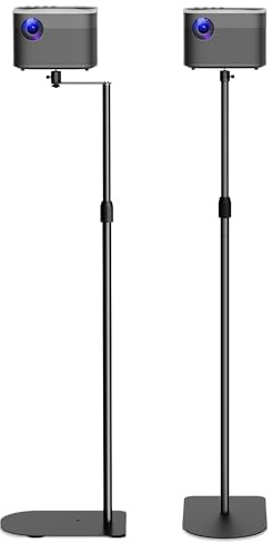 XINLEI Projector Floor Stand, 2-in-1 Projector Stand with 360° Swivel, 90° Tilt & Height Adjustable, 2 Install Options, Compatible with Home Office Video Camera, PR002FP
