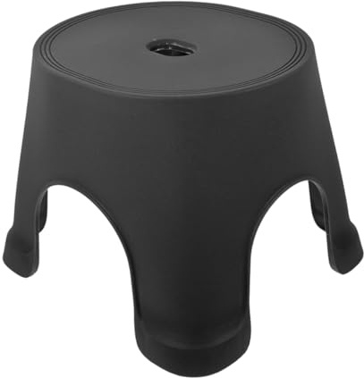 KOCKSHION Tabouret de Salle de Bain Antidérapant Marchepied Plastique pour Toilette et Grand Modèle Noir Pratique et Sûr pour Adultes