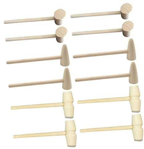 Beaupretty 15pcs Mini Wood Mallets Small Children Wooden Hammer Toy Set Educational Fine Motor Skill Development for Toddlers Boys and Girls