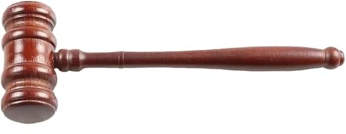 Martillo De Juez De Madera Mazo de madera for juez, martillado a mano, delicado, for abogado, juez, bloque de sonido Para Juez, Abogado(Brown-Hammer)
