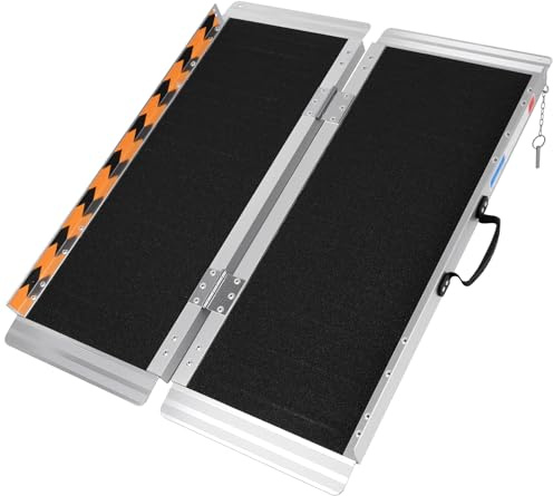 Wynwerth 3FT Portable Wheelchair Ramp, 600 LBS Capacity Folding Handicap Ramp, Non-Slip Aluminum Portable Ramps, Threshold Ramp for Home Steps, Stairs, Doorways, Home Entry, and Door