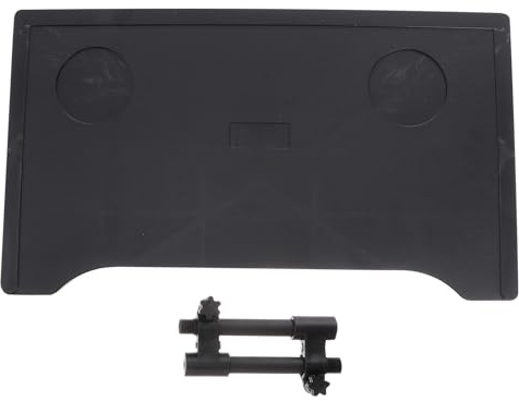 HOMSFOU Plateau Amovible pour Fauteuil Roulant Double Porte-Gobelet, Rebord Surélevé Anti-Chute et Surface Antidérapante en Plastique Épais, Accessoire pour Repas et Activités Assises