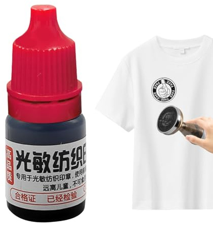 Generisch Siebdruckfarbe, Siebdruckfarbe | 5 ml lichtempfindliche Textiltinte | Wasserbeständige, lichtempfindliche Tinte für Siebdruck, T-Shirt, Siebdruck, Baumwolle, Leinen, Stoffe