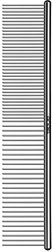 Andis 65730 Stainless-Steel Comb for Knots, Mats & Loose Hair Removal - Effective Dematting Tool, Comfortable, Lightweight, Portable & Safe for Dogs, Cats & Pets – Silver, 7-1/2-Inch