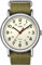 Timex Unisex Watch T2N651PF with Cream Dial and Olive Nylon Strap