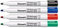 Luxor 3300/4WT Whiteboard-Marker 650, Rundspitze, 4er Etui, sortiert
