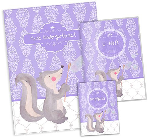 OLGS Geschenkset Seifenblasen U-Heft Hülle Impfpasshülle Sammelmappe - Meine Kindergartenzeit + A4 (Geschenkidee)