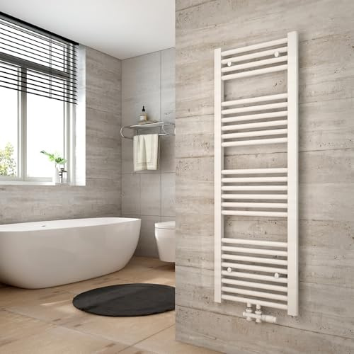 Heilmetz Weiß BadHeizkörper 40 x 120 cm Handtuchtrockner Bad-Heizkörper Handtuchheizkörper Mittelanschluss Heizung 427 Watt Leistung Handtuchwärmer