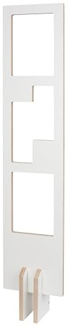 Tojo lesestoff I Bücherregal Wand 25 x 12,9 x 105 cm I Wandregal weiß in modernem Design I Schweberegal aus Holz für Wohnzimmer, Büro oder Flur