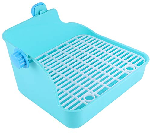 VILLCASE Kaninchen Katzentoilette Kunststoff Kleintierstreu Töpfchen Trainer Ecke Box Haustier Training Toilette für Hamster Rennmaus Hase Chinchilla Meerschweinchen Frettchen Hellgrün