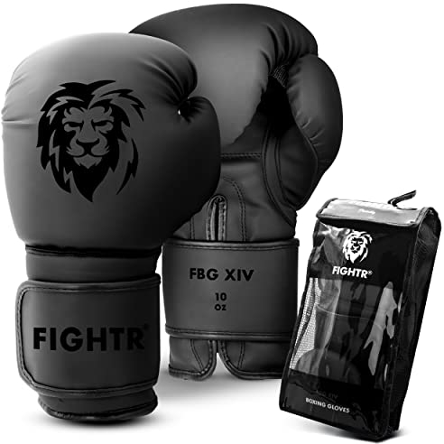 FIGHTR® Boxhandschuhe - Maximaler Schutz & Stabilität | Box Handschuhe für Boxen, MMA, Muay Thai & Kickboxen | Größen 8-16 oz, inkl. Tragetasche