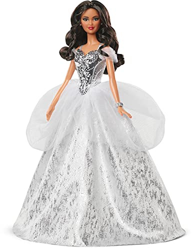 Barbie GXL23 - 2021 Holiday Puppe mit welligen Haaren, ab 6 Jahren