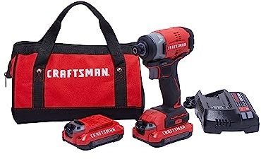 CRAFTSMAN CMCF810C2 V20 Controlador de impacto inalámbrico sin escobillas de velocidad variable máxima de 20 voltios