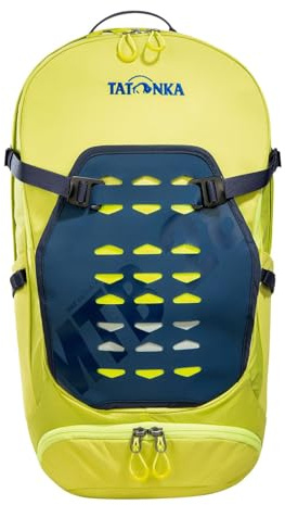 Tatonka Fahrradrucksack Bike Backpack MTB 28l - Großer Rucksack mit Rückenbelüftung, Regenschutz und Helmfach - 28 Liter Volumen (lime)