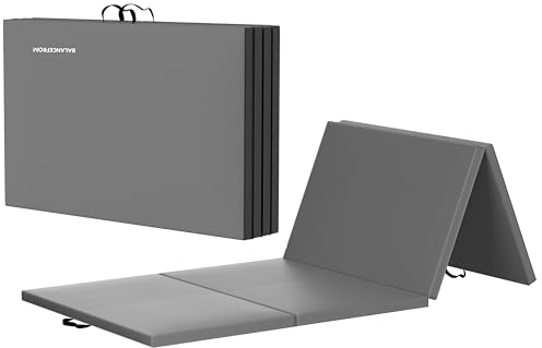 BalanceFrom GoGym Allzweckmatte, 1,2 x 2,4 x 5,1 cm, extra dick, hochdicht, reißfest, für Gymnastik, Fitnessstudio, faltbar, Aerobic-Matten, violett