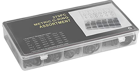 YUMILI O-Ring, 279-teiliges Set, 18 Größen, Gummidichtung, O-Ring-Sortiment, wasserdicht, hydraulische Dichtungen, Dichtungsset