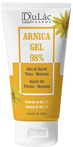 DuLàc, Arnika-Gel 98% Mit Buriti-Öl, Thymian Und Menthol, Geeignet Zur Massage Von Haut, Muskeln Und Gelenken, Dermatologisch Getestet, Nickelgetestet, Made in Italy, 50 ml