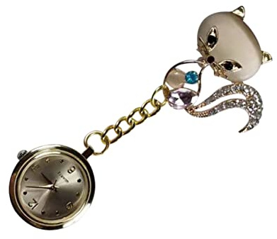 Gatuida Reloj De Dibujos Animados para Niños Los Niños Miran Reloj Medico Reloj Regalo para Madre Reloj De con Clip Reloj De Bolsillo Médico Pin De Solapa Collar Número Enfermero