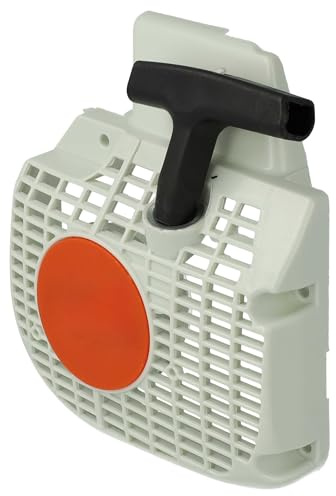 vhbw Seilzugstarter kompatibel mit Stihl MS 230 | MS 250, 023, MS 210, 025, 021 Motorsäge - Starter, 17 x 13,8 x 5 cm Schwarz Weiß