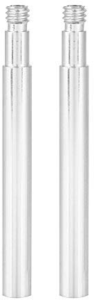 Agatige Ventilverlängerung, 2 Stück 60 Mm Fahrrad-Presta-Ventilverlängerung, Langlebig, Fahrradschlauch, Ventilverlängerung, Innenreifen, Ventilverlängerung Für Fahrradreifen(Silber)