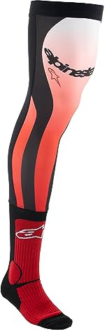 Alpinestars Knee Brace Socks, Bright Red White, S/M
