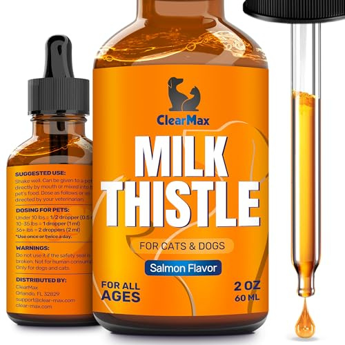 Milk Thistle for Dogs & Cats – Liver Support for Dogs & Cats – Kidney Support – 2Oz
