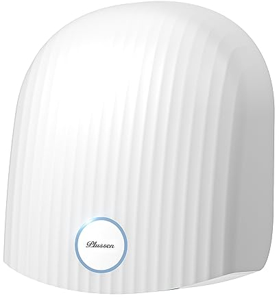 PLUSSEN Secador de Manos 10 Segundos Secado Ahorro de energía Comercial secador de Manos eléctrico automático para Cocina baño Inodoro 1050w (1020-blanco)