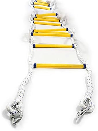 Fluchtstrickleiter, Wiederverwendbare, kompakte Externe Rettungsleiter mit Karabiner für Kinder und Erwachsene, Flucht aus Fenstern und Balkonen (32.81ft)