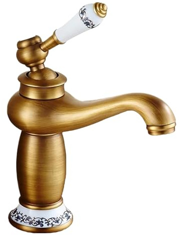 Rubinetto del bagno Rubinetto for lavabo in ottone bronzo antico Miscelatore monocomando Rubinetto for bagno caldo e freddo (Color : Bidet style)
