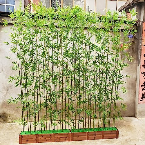 CuNtoHHH Künstliche Bambusbäume, künstliche Bambuspflanzen für Büro, Garten, Straße, chinesischer Raumteiler, Zierpflanze, 30 40 50 60 70 80 100 120 150 cm, Holzsockel (Farbe: 1 m hoch, Größe: 70 cm/