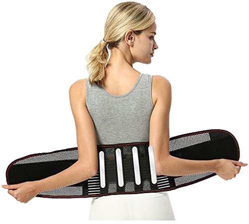 OAQZGBVK Lumbar Lower Back Brace Support Belt for Back Pain Relief Herniated Disc Sciatica Scoliosis - for Training Lower Back Pain for Women Men (Size : X-Large) (Large)