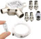2-Way Aerial Splitter - Cable TV Splitter Coax Plug Coaxial Digital Signal Antenna Splitter+5-pack Converter + 1-pack Signal Cable
