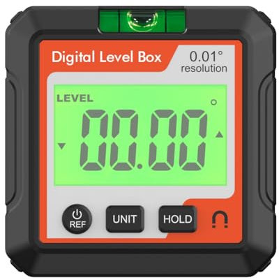 NKBSDKM Digitaler Winkelmesser, Neigungsmesser, Wasserwaage, Winkelmesser, Messwinkelmesser, 90-Grad-Dur-Neigungsmesser mit Digitaler Anzeige