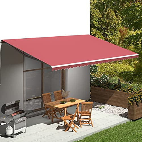 Toldo retráctil para patio, 6 unidades, protección UV, impermeable, tela de repuesto para paraguas, balcón y jardín, fácil instalación con diseño de brazo extensible