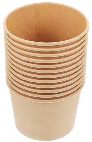 FRCOLOR Set di 12 Ciotole in Carta Kraft Usa e Getta da 16oz, Pratiche senza Necessità di Pulizia, per Feste in Casa e Party Festivi