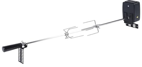 Hapivida Kit de Parrilla Eléctrica para Asador, Soporte para Asador de Acero Inoxidable 304, Capacidad de Carga de 15 Kg, Motor Giratorio, Kit de Asador para Barbacoa