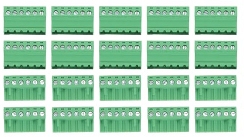 ANCLLO 10 Sätze 6-polige Steckverbinder, 5,08 mm Rastermaß, Leiterplattenmontage, Schraubklemmenblock, Leiterplatten-Schraubklemmenbuchse, Panelmontage, DIY