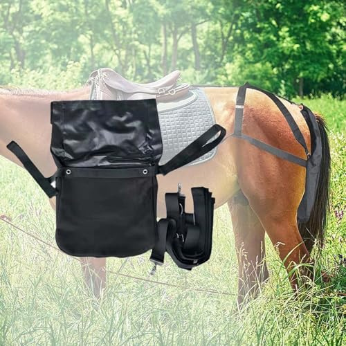Reusable Equine Horse Manure Storage Bag, Waterproof Horse Diaper Manure Bags for Park Street, Small Medium Large Horses Oxford Poop Bag Catcher(L)